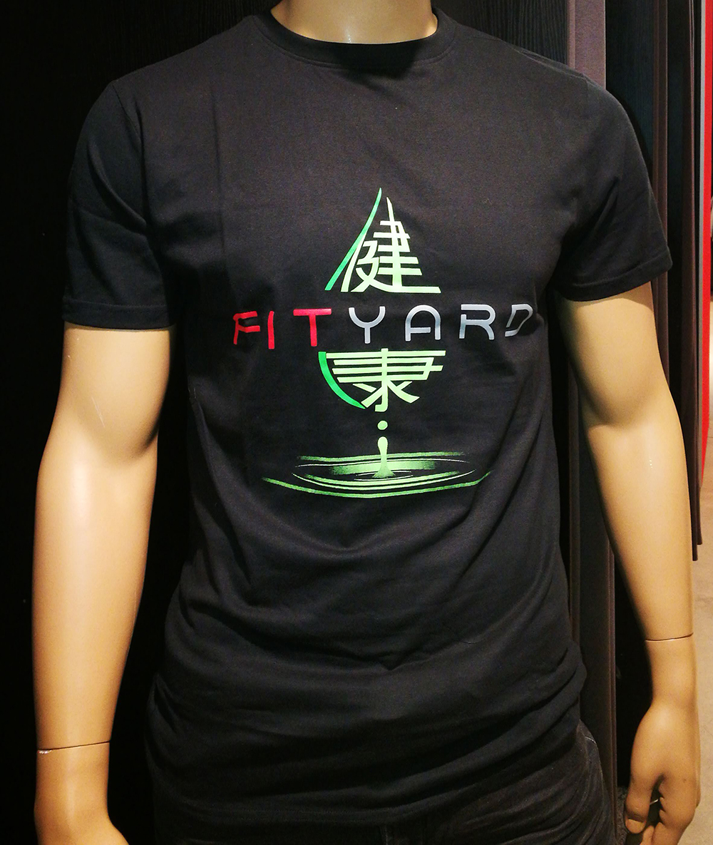 fityard tshirt man zwart