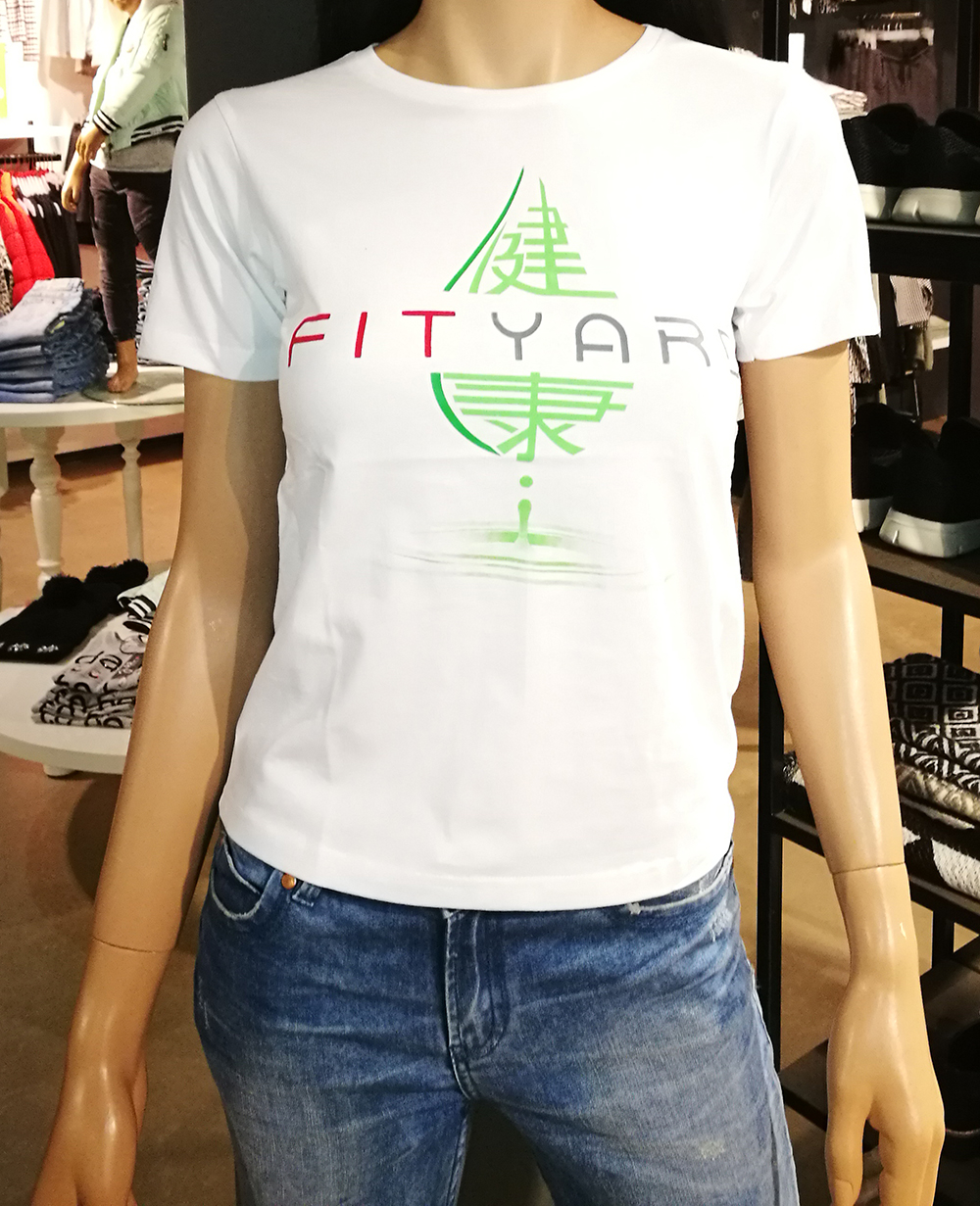 fityard tshirt vrouw wit